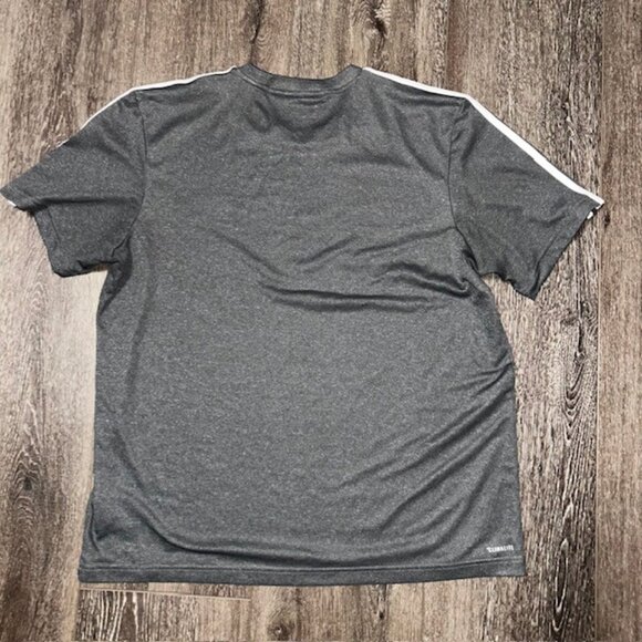 Adidas Climalite T-Shirt Men Size XL Gray Activewear Workout Tee - Picture 3 of 3